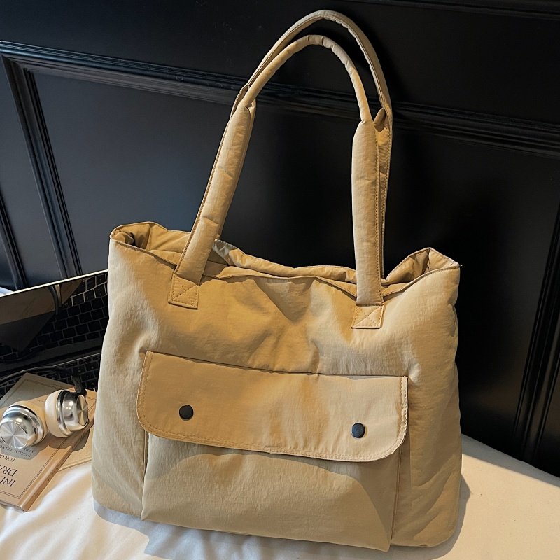 休闲简约托特包包女大容量学生通勤手提布袋轻便百搭单肩棉服大包,箱包皮具/热销女包/男包,托特包,淘宝优惠券,粉丝福利购,淘宝优惠卷