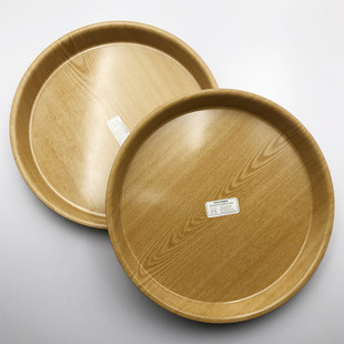 Wooden Serving Tray 木制圆形酒吧啤酒酒水托盘水杯茶盘水果盘
