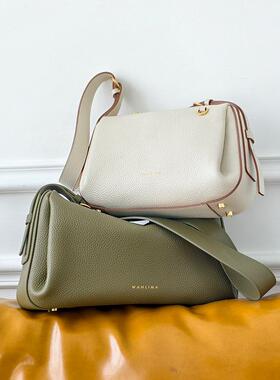 万里马长期主义TOGO牛皮枕头包单肩包斜挎软皮托特包通勤腋下包