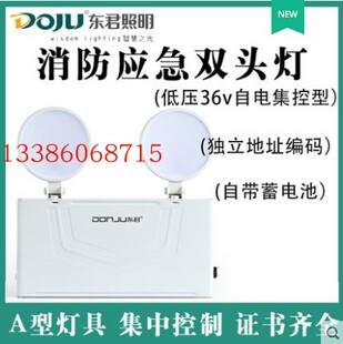 东君低压消防应急照明灯紧急通道24v36v安全出口标志灯双头应急灯