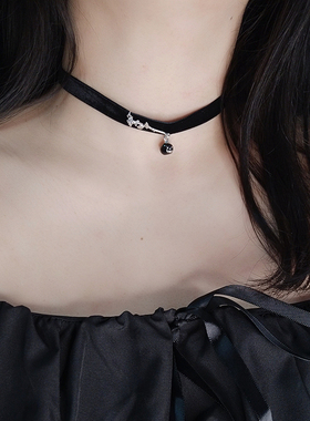 万圣节南瓜小众设计短款锁骨链