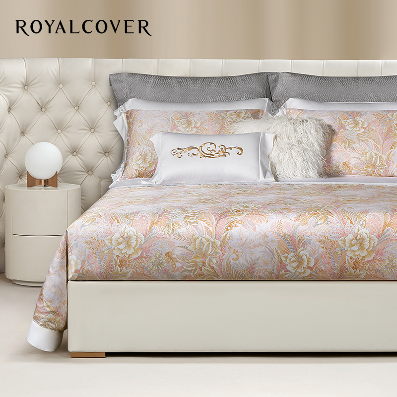 ROYALCOVER/罗卡芙夏季欧式轻奢莱赛尔天丝贡缎床单四件套 维奥拉