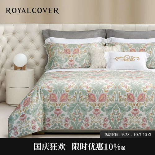 ROYALCOVER/罗卡芙欧式奢华长绒棉全棉贡缎印花四件套 莫里斯花园 - 封面