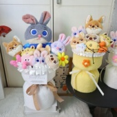 疯狂动物城玩偶花束尼克朱迪毛绒公仔儿童生日礼物送闺蜜女孩女生