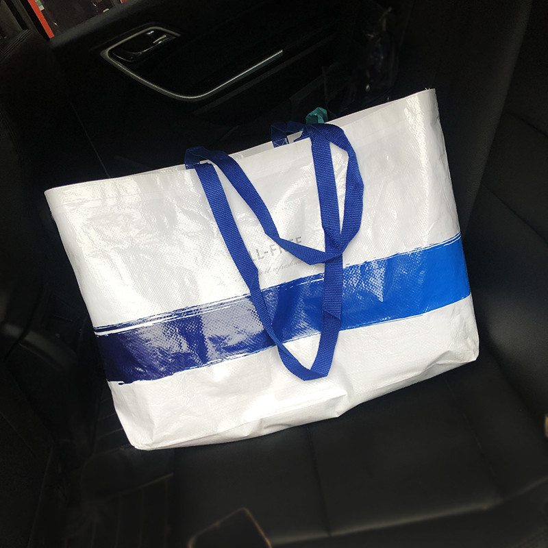 炒鸡大！出口单超市大容量购物袋买菜包野餐袋环保编织料袋单肩包,收纳整理,购物袋/环保袋/帆布袋,淘宝优惠券,粉丝福利购,淘宝优惠卷