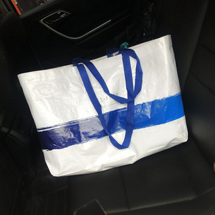 炒鸡大 出口单超市大容量购物袋买菜包野餐袋环保编织料袋单肩包