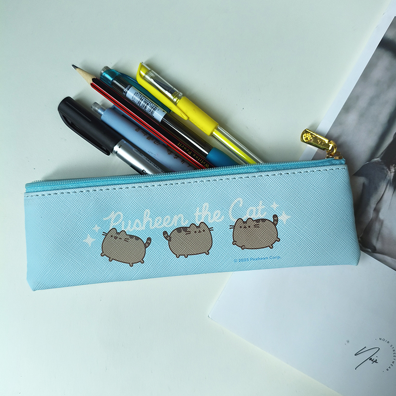 外贸单卡通可爱小清新胖猫笔袋学生文具袋便携小号PU日单动漫礼物
