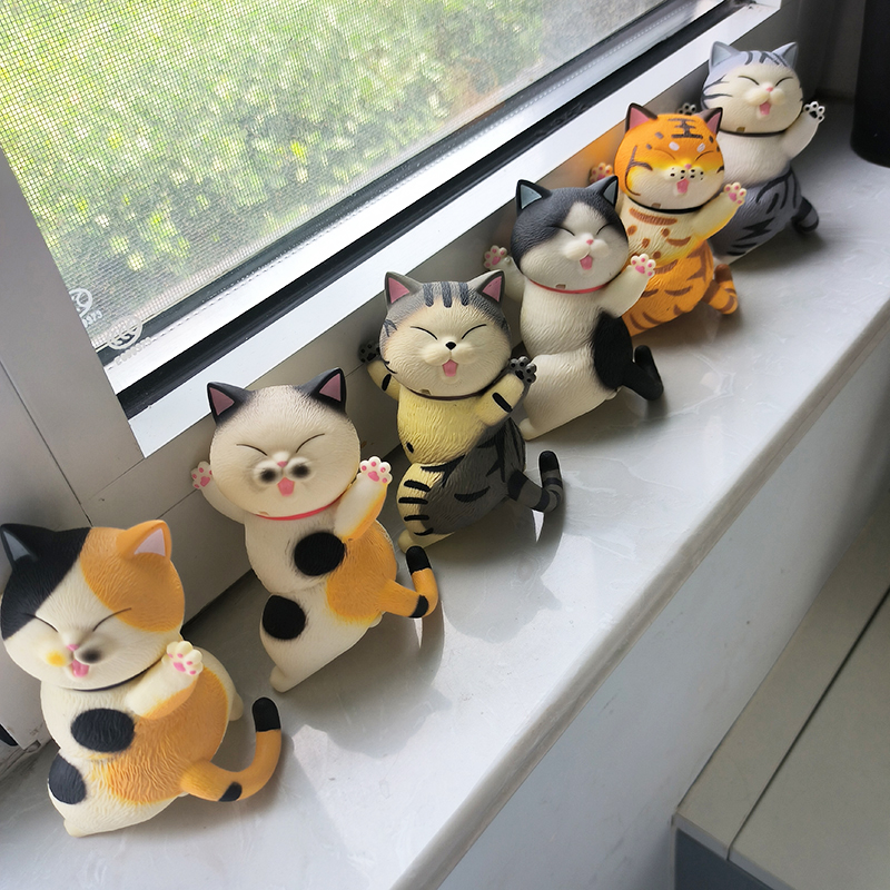 治愈系猫猫模型手办桌面摆件