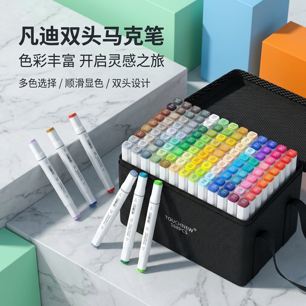 TOUCHNEW凡迪软头马克笔 动漫插画手绘专用叠色顺滑 学生绘画笔图片