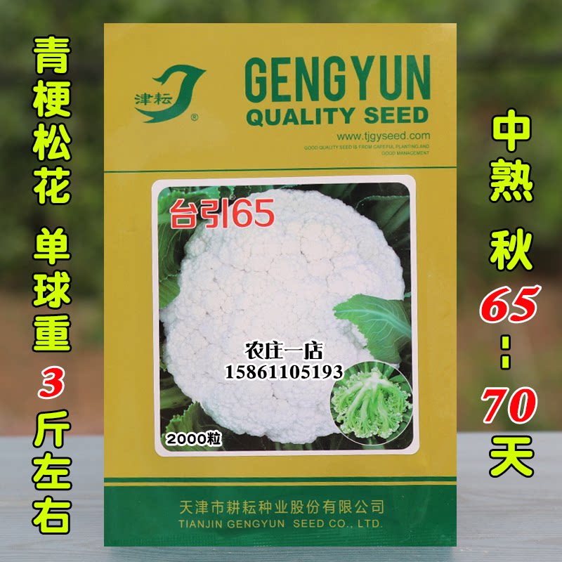 台引花菜种孑散花松花菜65天重3斤花椰菜菜种西蓝花种籽种子高产
