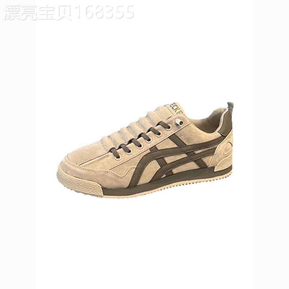 潮牌真皮阿甘男鞋2025春夏款运动时尚休闲鞋舒适轻便低帮平底板鞋