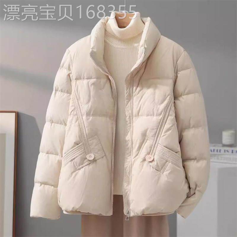 白鸭绒羽绒服女短款2026年冬季新款时尚气质大码小个子保暖外套潮