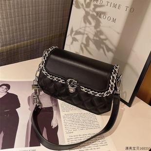 韓國ins高級小眾設計菱格鏈條包女2025時尚 百搭單肩腋下包斜挎包