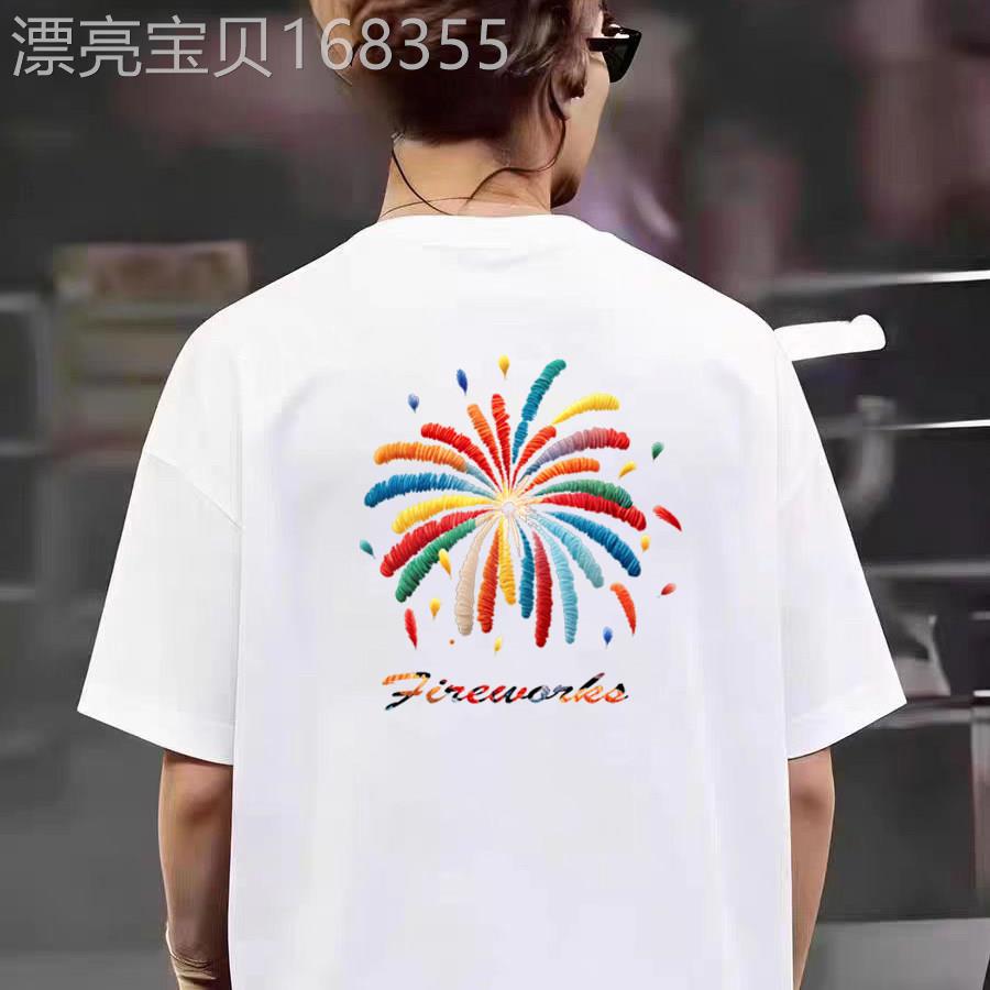 香港潮牌短袖t恤男女夏季白色美式嘻哈风半袖宽松大码情侣款上衣