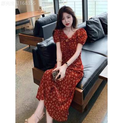 欧洲站夏装新款2026碎花洋派惊艳绝美减龄浪漫优雅今年流行洋装
