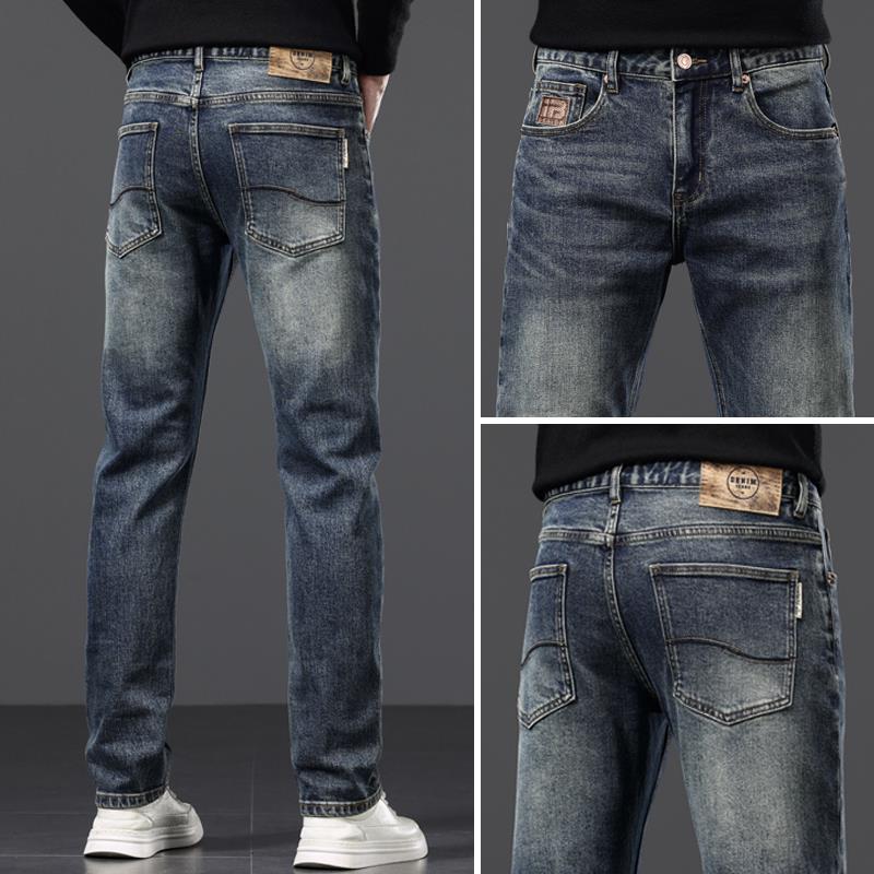 牛仔裤2025新款男潮牌高端百搭潮流修身直筒青年弹力秋冬时尚休闲