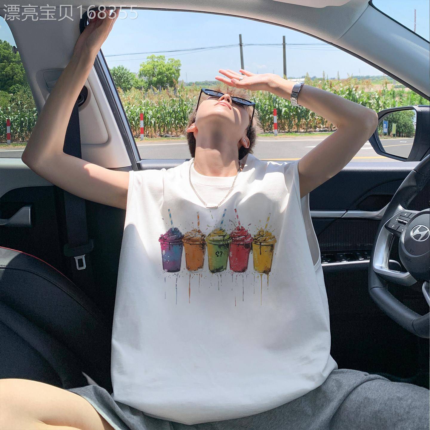 潮牌男生凉感舒适背心无袖T恤夏季高街设计感港风ins丝光棉坎肩