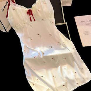 维多利亚真丝吊带睡裙女款 带胸垫性感纯欲睡衣家居服 夏季 2025新款