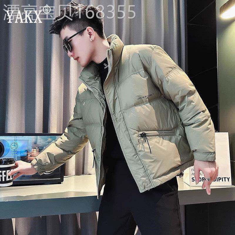 潮牌男士羽绒棉服男款冬季2025新款痞帅立领加厚短款冬装流行外套