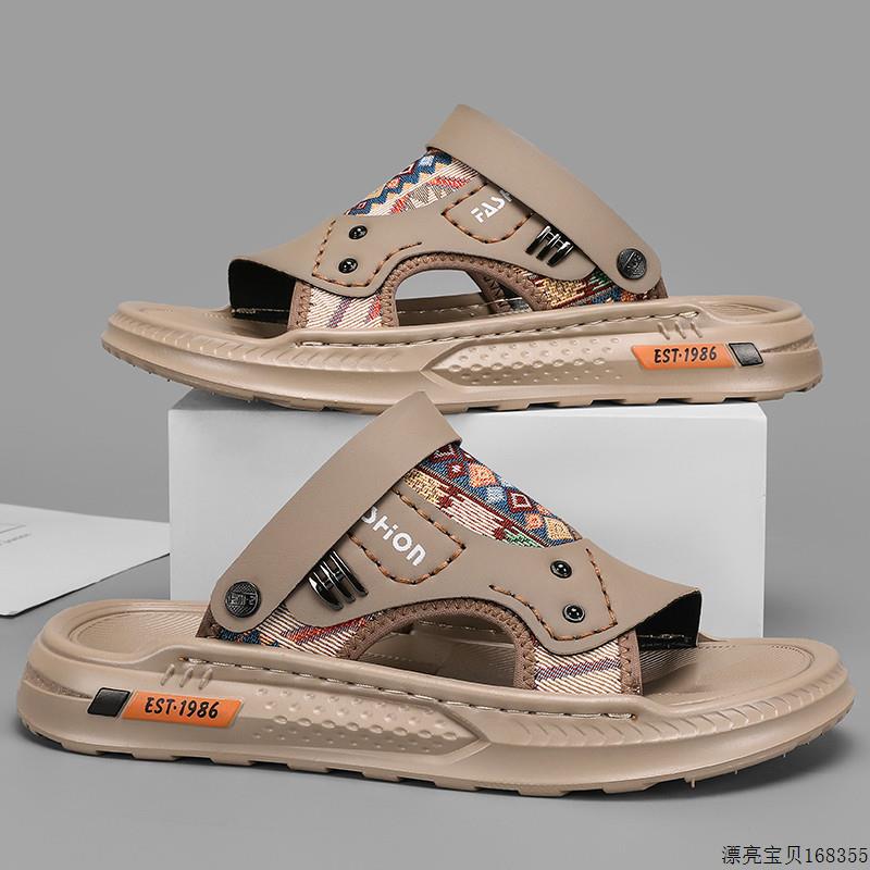 凉鞋男款2025新款夏季外穿司机开 车两用软底耐磨防滑防臭沙滩拖