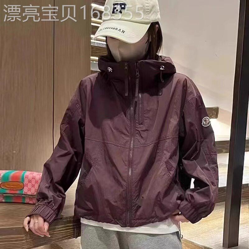 连帽冲锋衣外套女短款2025春秋夏新款欧货百搭薄款防晒服休闲夹克