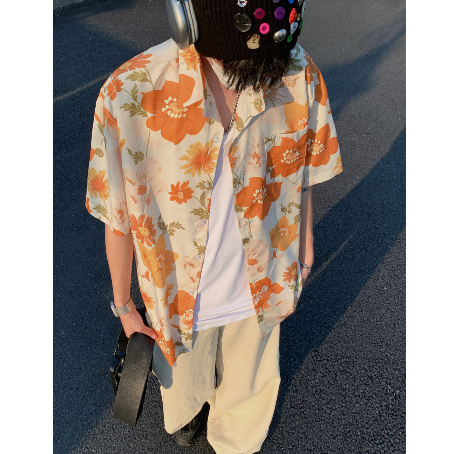 夏季短袖花衬衫C22P40，男装T恤，电商A433