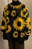 港风向日葵冬季男女宽松保暖加厚毛衣情侣针织衫M91P78，男装针织衫/毛衣，电商A433