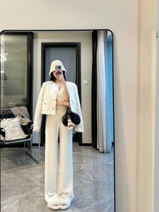 直筒阔腿长裤 MISSCC 休闲百搭甩裤 冬季 进口机制羊毛垂坠感针织裤