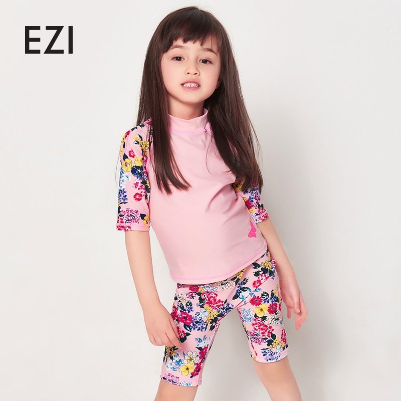 Zi Yi girl Fission Pants Swimsuit girl Pink printing CUHK hot spring on vacation Sunscreen children Swimming suitin the Sports/Yoga/Fitness/Fans supplies , Swim , Children's swimwear/Pants  category - from Buy2taobao.com to provide professional Taobao agent buy service