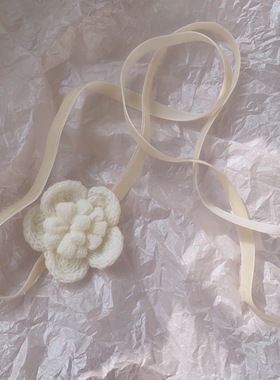 秋冬针织花朵五角星项链