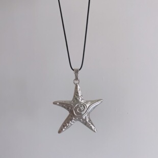 25元包邮朵拉手作y2k甜酷小众大五角星项链ins复古做旧亚文化配饰