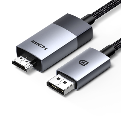 绿联dp转hdmi2.1高清线合金编织