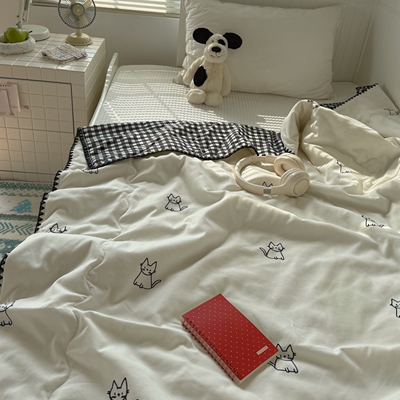 梨梦 可爱夏凉被夏季空调被薄被子单双人被芯可机洗