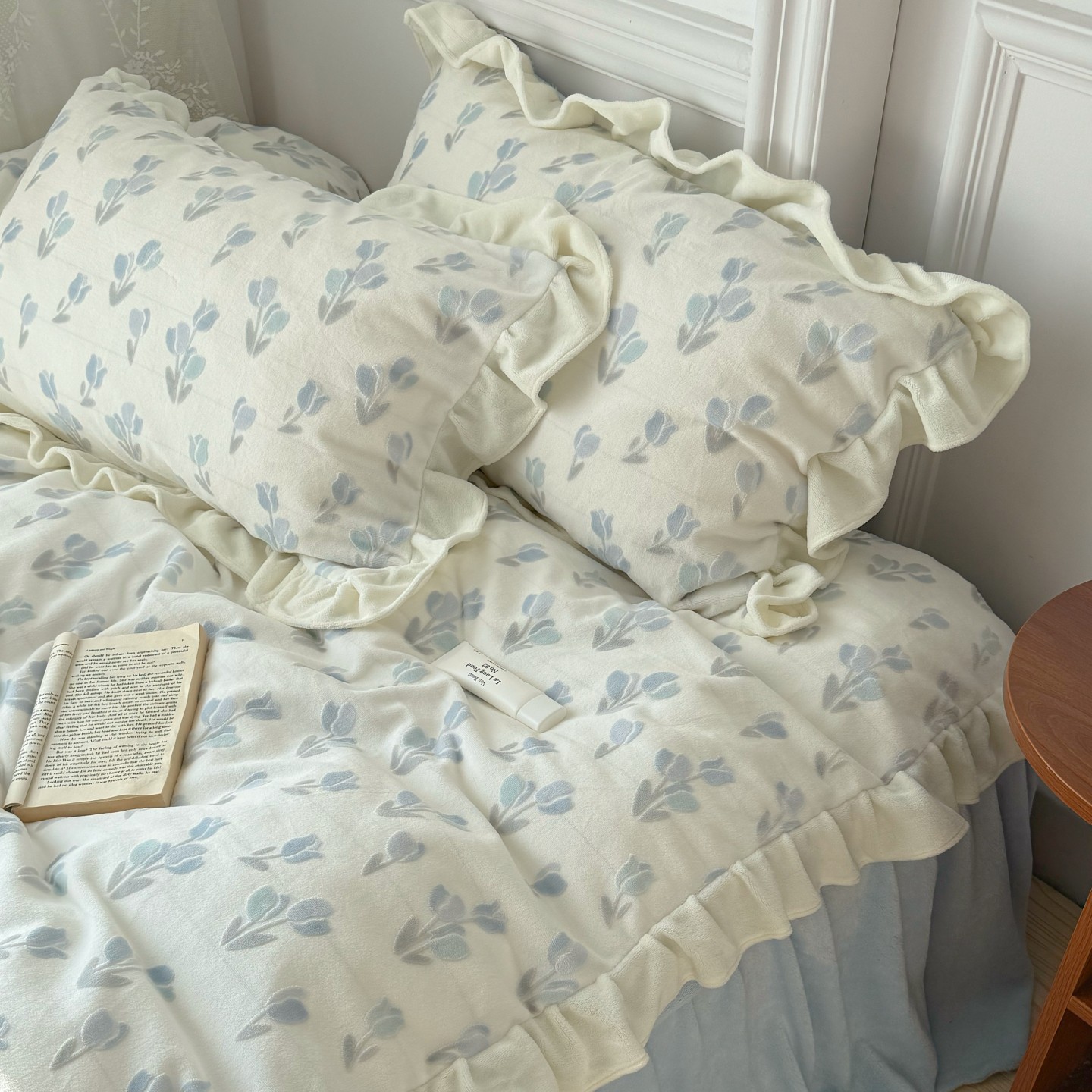 梨梦 ins郁金香保暖牛奶绒四件套加厚床单被套珊瑚绒床裙床上用品,床上用品,床品套件/四件套/多件套,淘宝优惠券,粉丝福利购,淘宝优惠卷