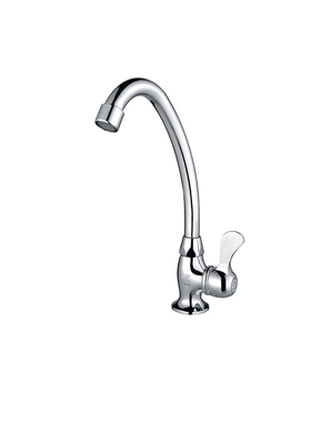 金字塔全铜镀铬菜盆龙头单冷可旋转厨房龙头立式加长牙/活动咀