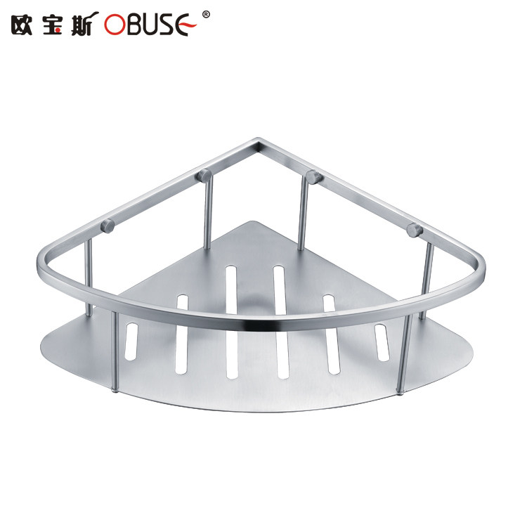 欧宝斯OBUSE 浴室角架SUS304不锈钢三角架厨房置物架单层双层架子