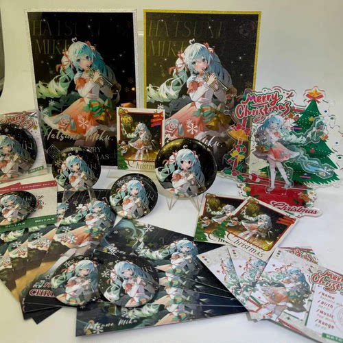 【谷仓gucang】初音未来同人周边圣诞祈愿亚克力吧唧徽章纸片现货