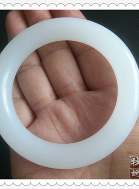 保真天然戈壁玉羊脂白手镯金丝玉玉镯昆仑玉福镯正圆条镯子