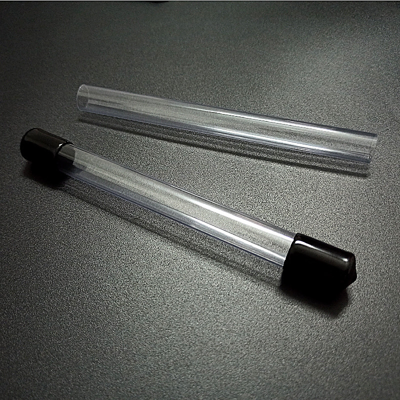 带盖子PVC管透明塑料硬管包装管子外径14，内径13mm，可定制加工
