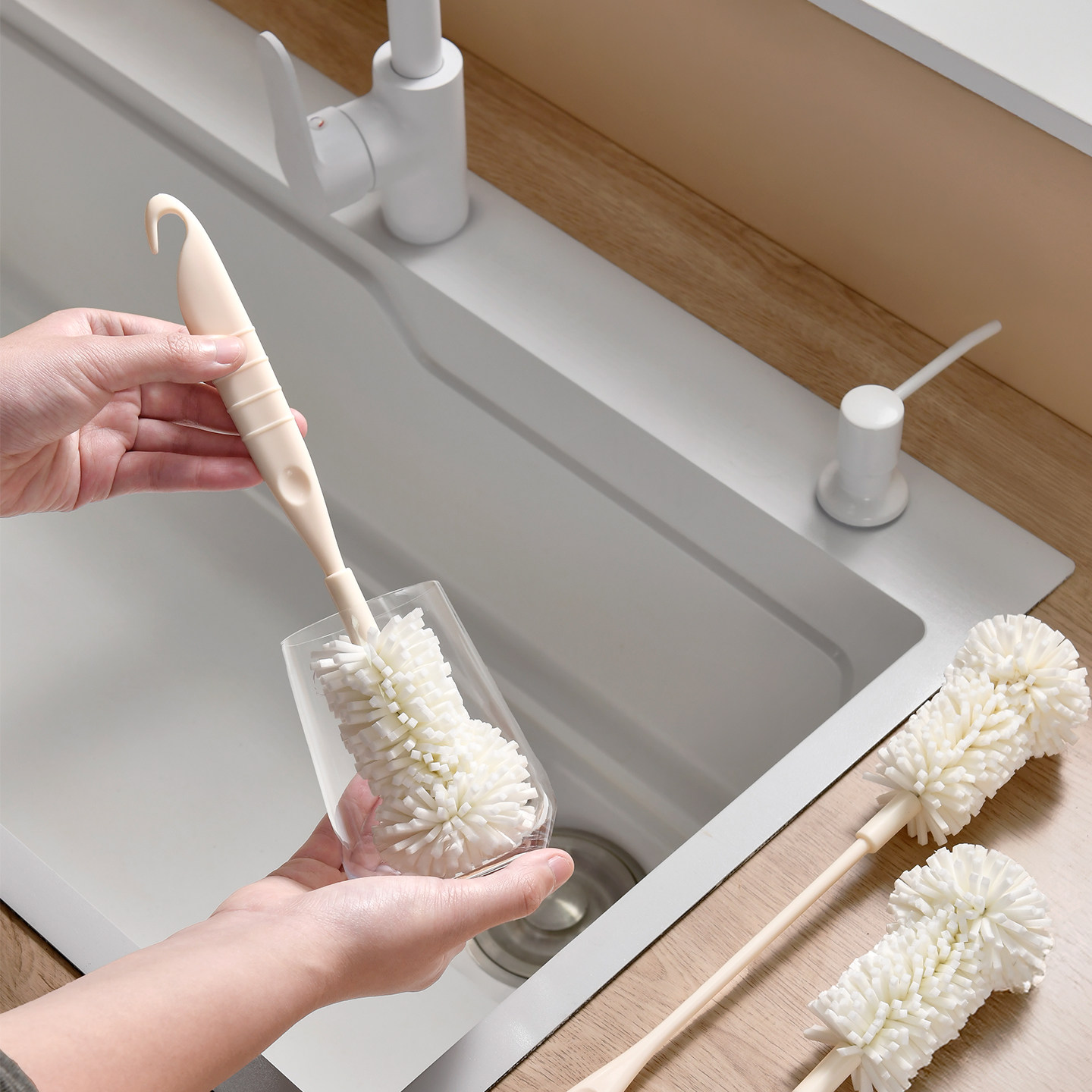 奶瓶刷高密度海绵杯刷长柄水杯清洗洗杯刷保温杯去污无死角清洁刷,家庭/个人清洁工具,杯刷/瓶刷,淘宝优惠券,粉丝福利购,淘宝优惠卷