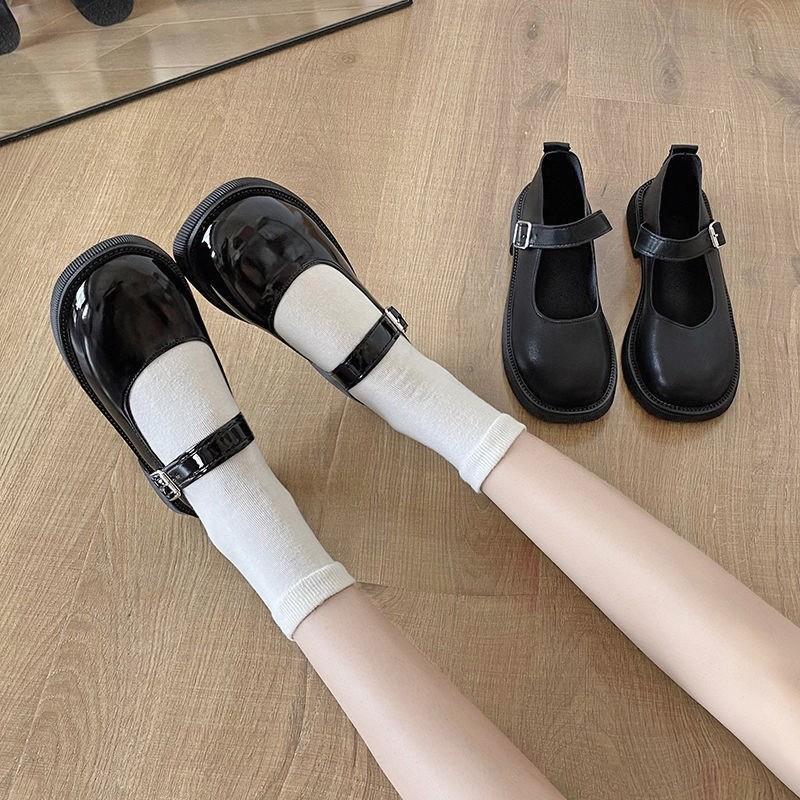 英伦风小皮鞋女jk鞋子2025夏季新款玛丽珍鞋学生乐福鞋平底单鞋潮