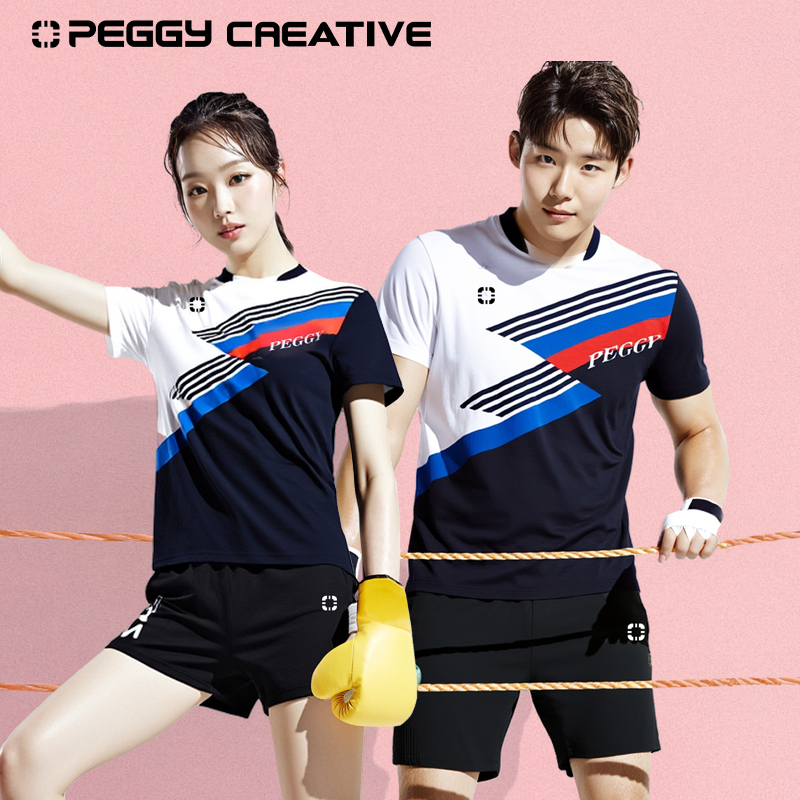 韩国佩极羽毛球服透气速干