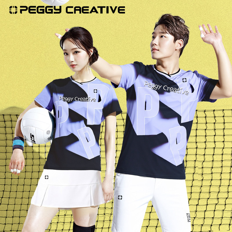 韩国佩极羽毛球服女装套装速干短袖运动透气男款T恤比赛服训练网