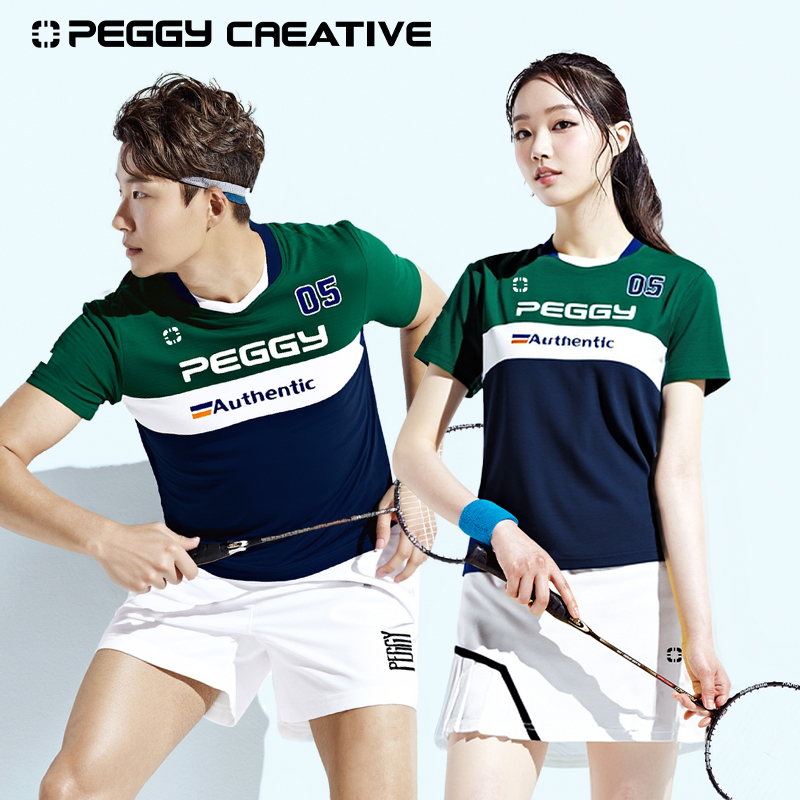 韩国佩极羽毛球服透气速干