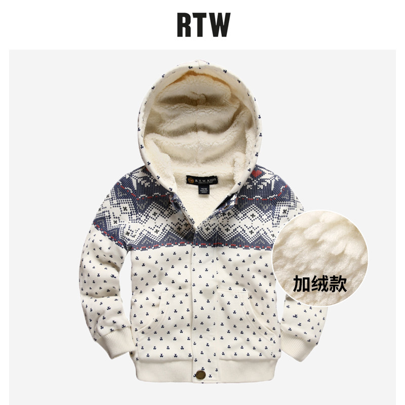 RTW童装加绒加厚男童棉服