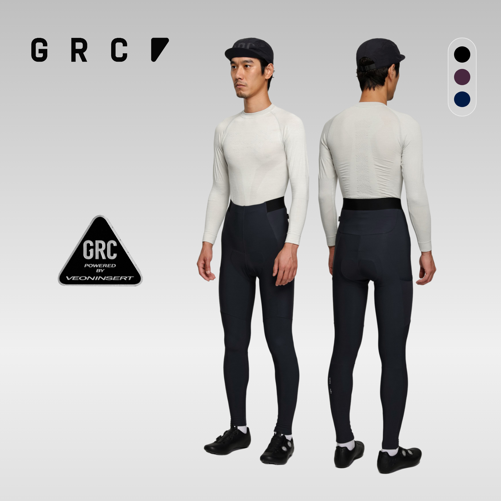 GRC新款TECH骑行服骑行裤保暖公路车自行车骑行无背带长裤男秋冬