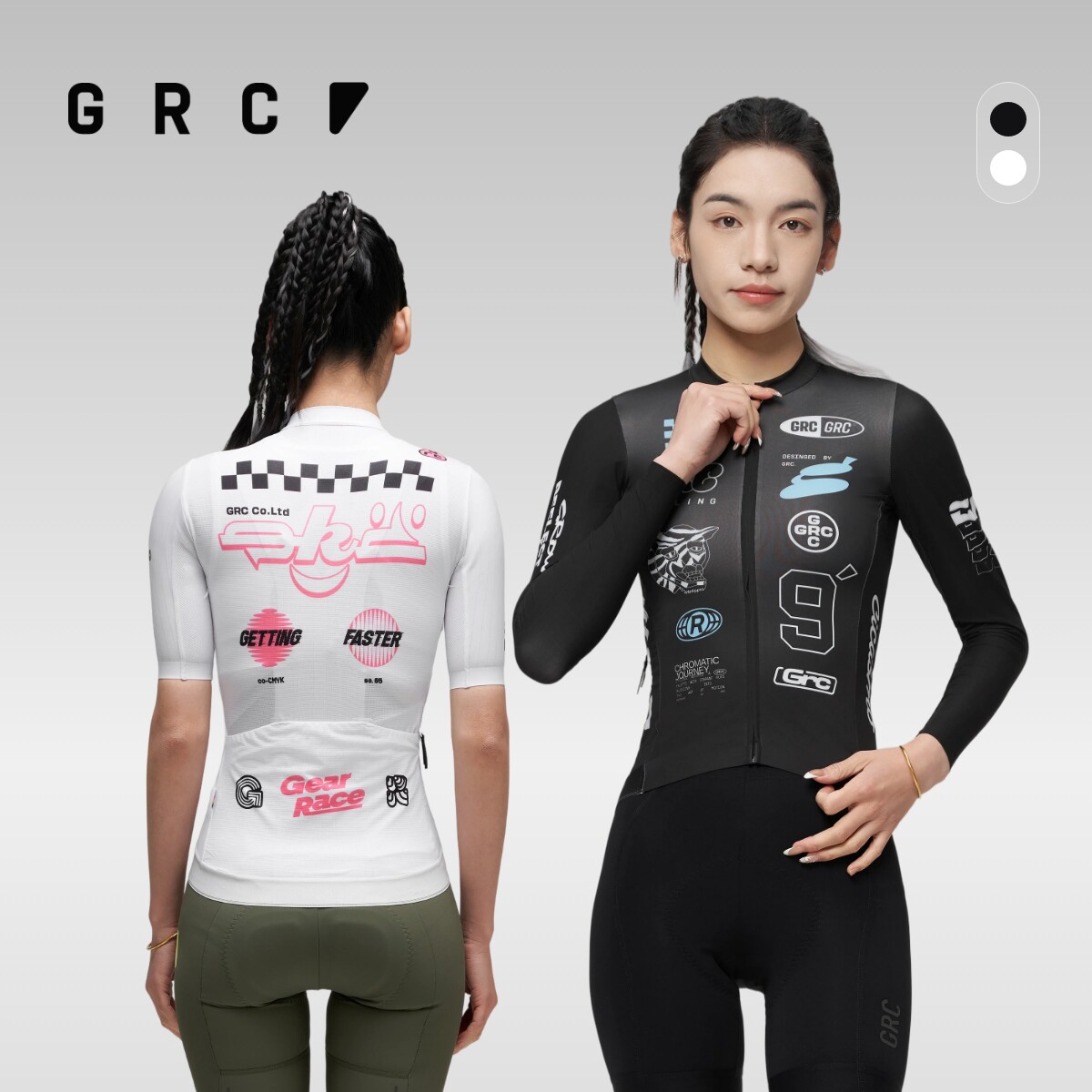 GRC夏季CMYK锋芒疾行骑行长袖上衣短袖公路车自行车骑行服女