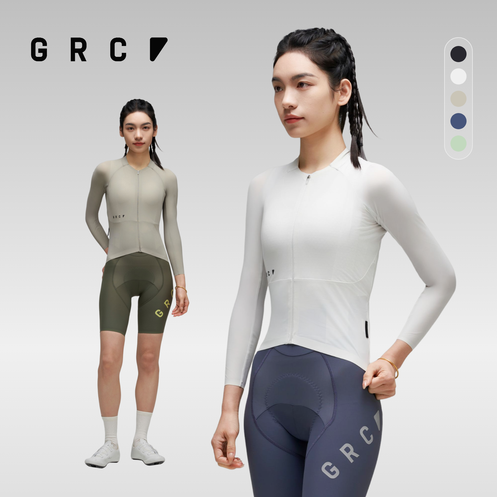 GRC春夏骑行服BLACK LABEL黑标公路自行车透气防晒骑行长袖上衣女