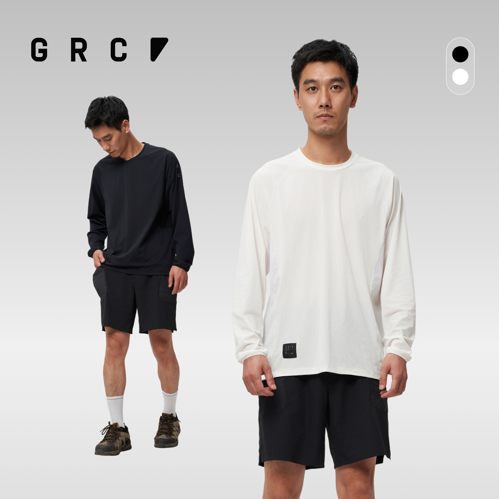 GRC桀骜无尽新款春秋季通勤透气速干隐藏反光线骑行长袖男女款
