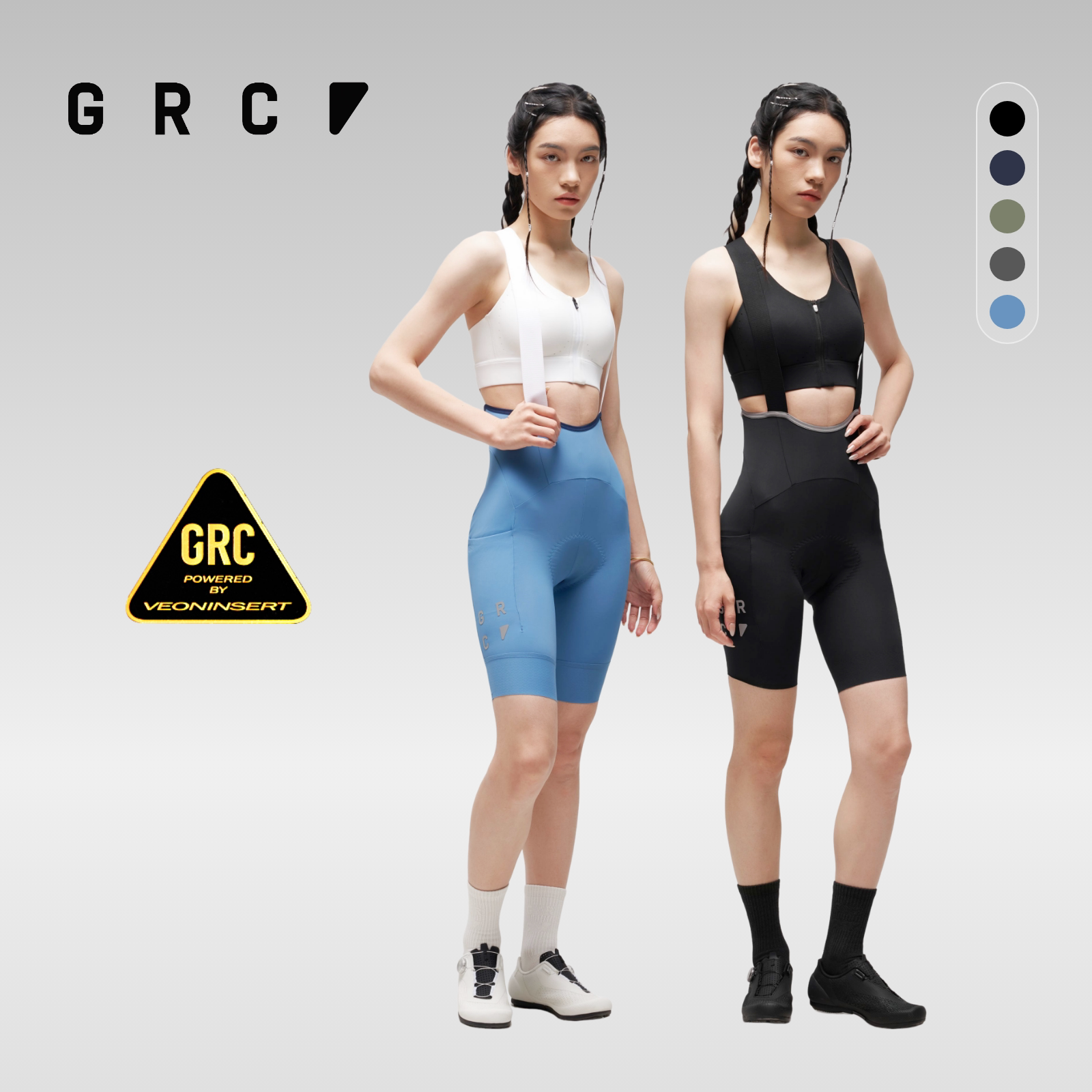 GRC桀骜无尽春夏新款RESEARCH骑行服背带短裤公路自行车骑行裤女